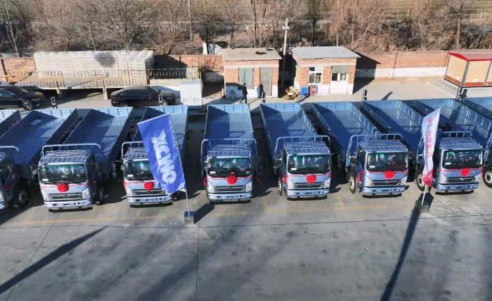 乐鱼体育轻卡新能源运输车批量交付山东客户