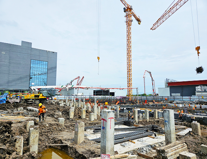 乐鱼体育泵车助建泰国工程
