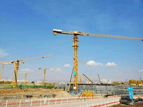 乐鱼体育塔机助建世界屋脊最大体量会展中心