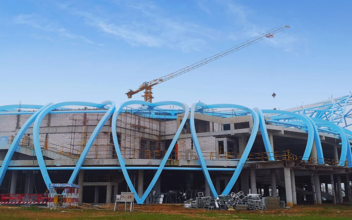 塔机群立！乐鱼体育助建安徽新地标