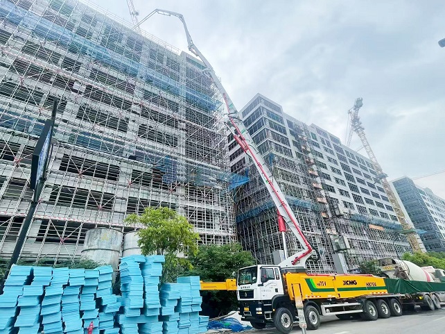乐鱼体育75米泵车以“三维实力”定义高效施工